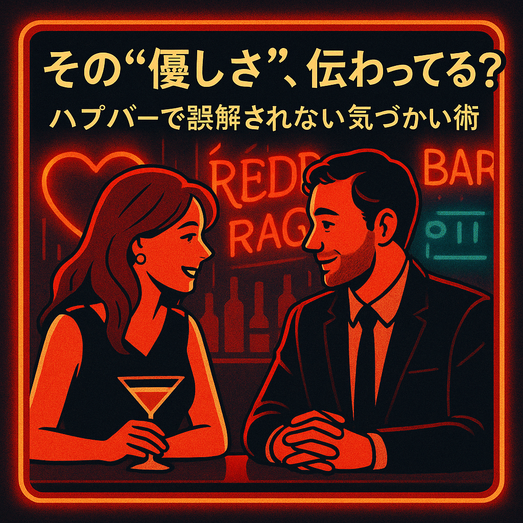 その“優しさ”、伝わってる?ハプバーで誤解されない気づかい術