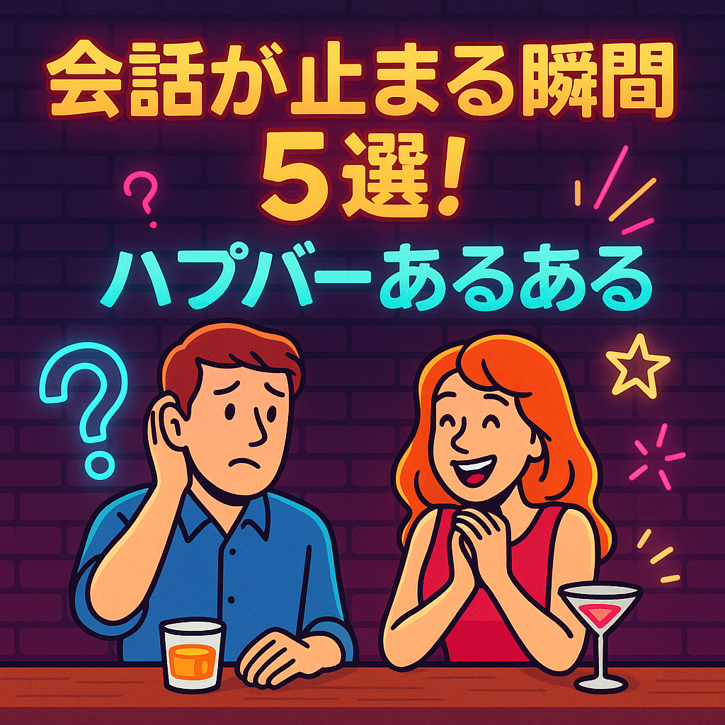 会話が止まる瞬間5選！ハプバーあるある